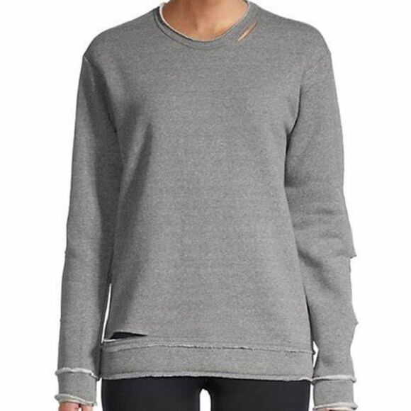 NWT Alala Gray Cypher Slash Sweatshirt Top - Picture 1 of 8